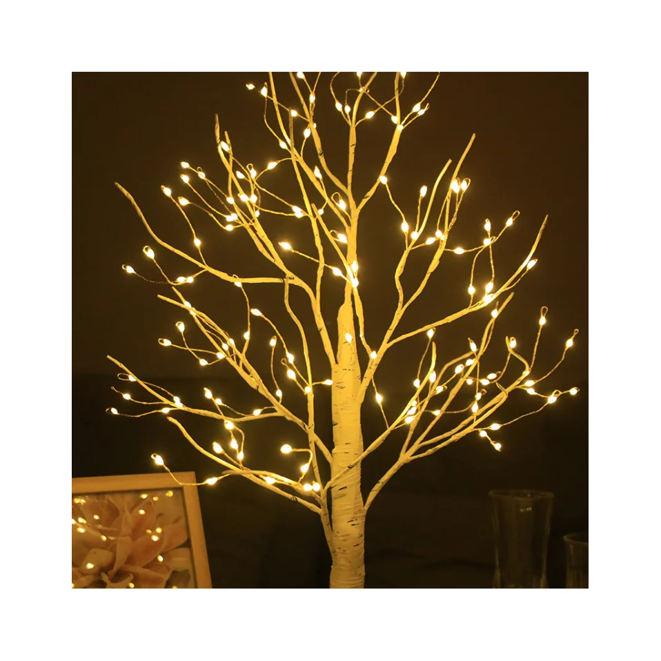 Holiday decor Birch Christmas home lights Indoor party