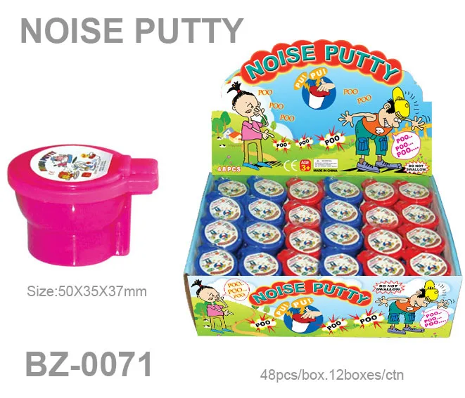 48 Pieces One Box Noise Putty 6 Colors Spoof Slime Putty Fart Toy Kids Party Supplies in China