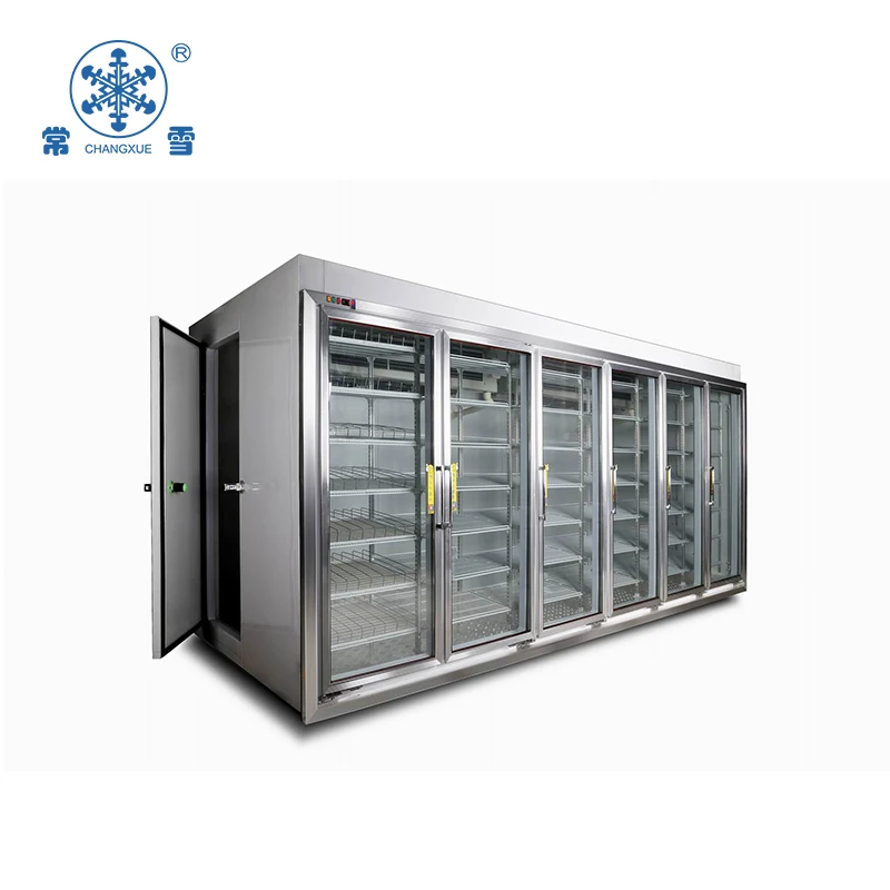 Freezer cabinet glass door refrigerated display cold room