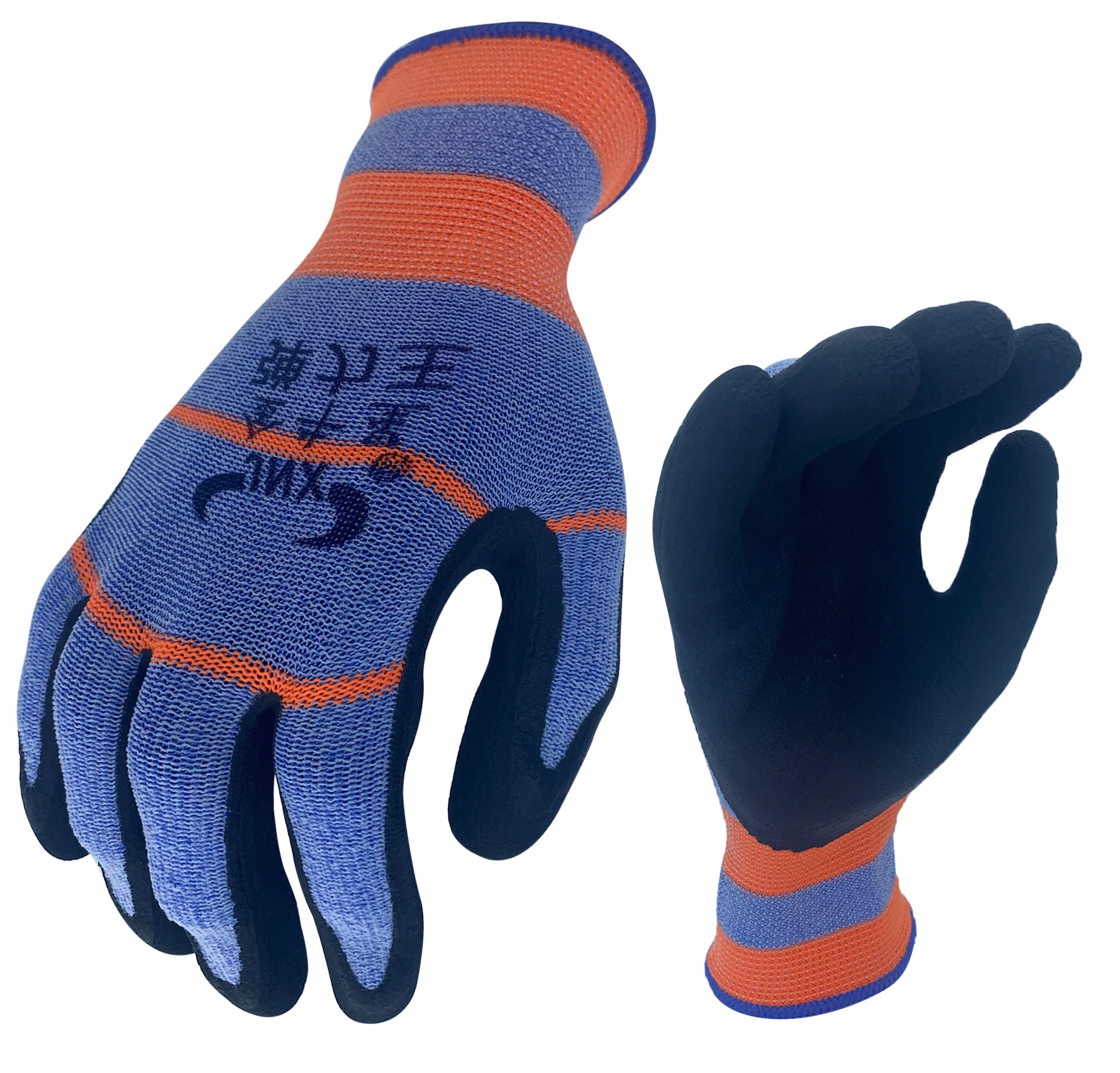 High Quality Construction Gloves Comfortable Latex Padded Foam Anti-Static Work Safety Gloves Wholesale