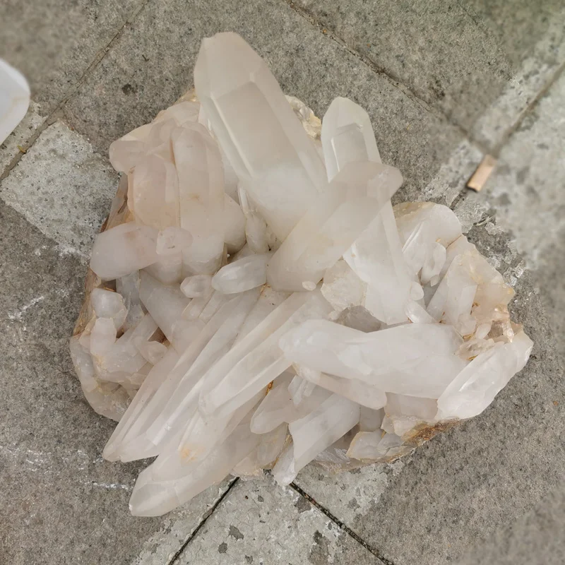 
Natural Clear White Quartz Specimen Healing Magic Rock Crystal Clusters 