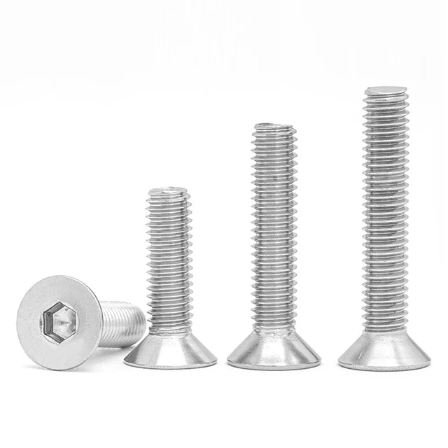M0.6 M1 M1.6 M2 M3 M4 M6 M8 M10 M12 Stainless Steel DIN7991 Countersunk Head socket head Allen Screw Bolt