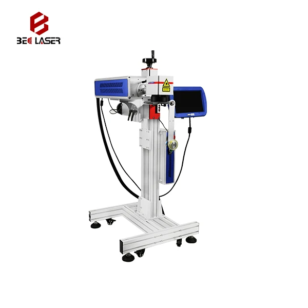 2024 new CO2 flight online laser marking machine mineral water bottle beverage bottle marking pipeline marking