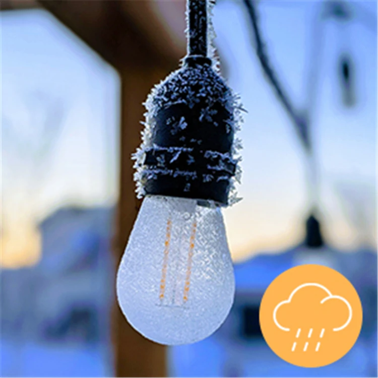 IP65 Commercial Grade 15M LED Party Lighting Outdoor S14 String Lights For Patio Garden Holiday Wedding Light