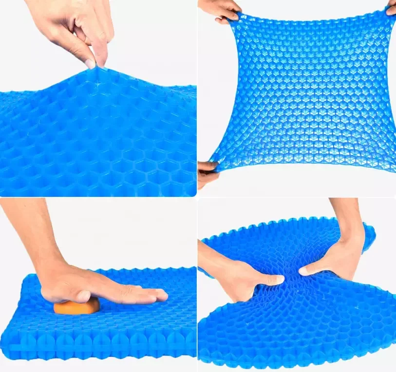 Tpe Gel Coccyx Silicone Cooling Honeycomb Seat Cushion  for sedentary drivers and office chair
