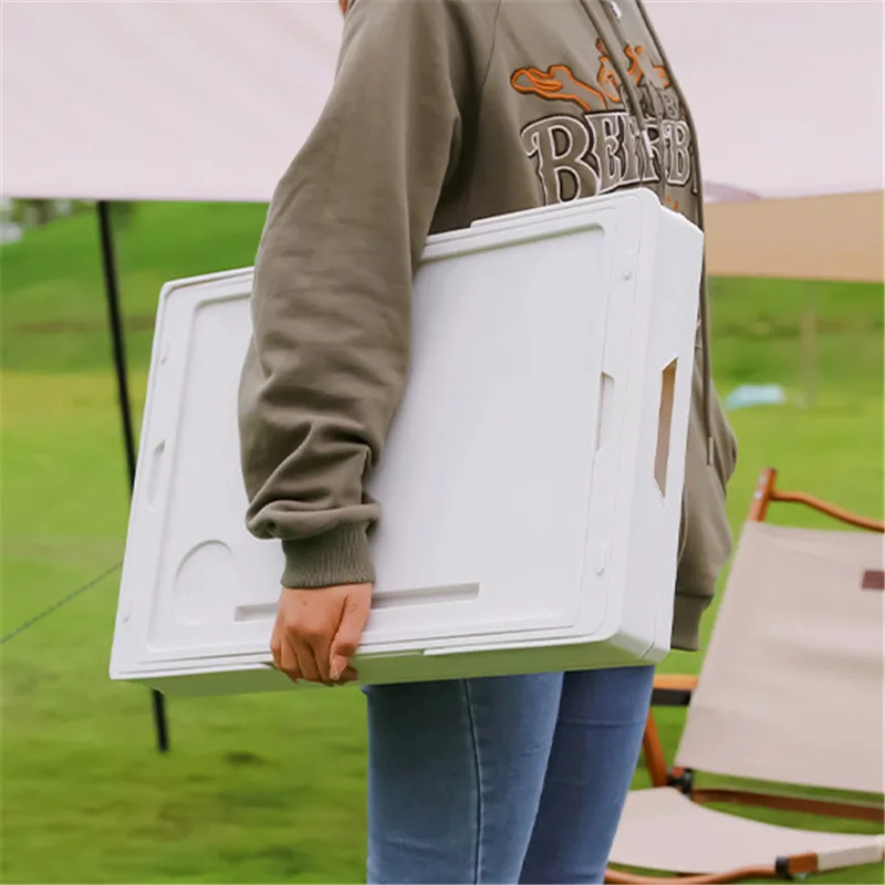 European style foldable plastic picnic basket fashion design outdoor camping basket