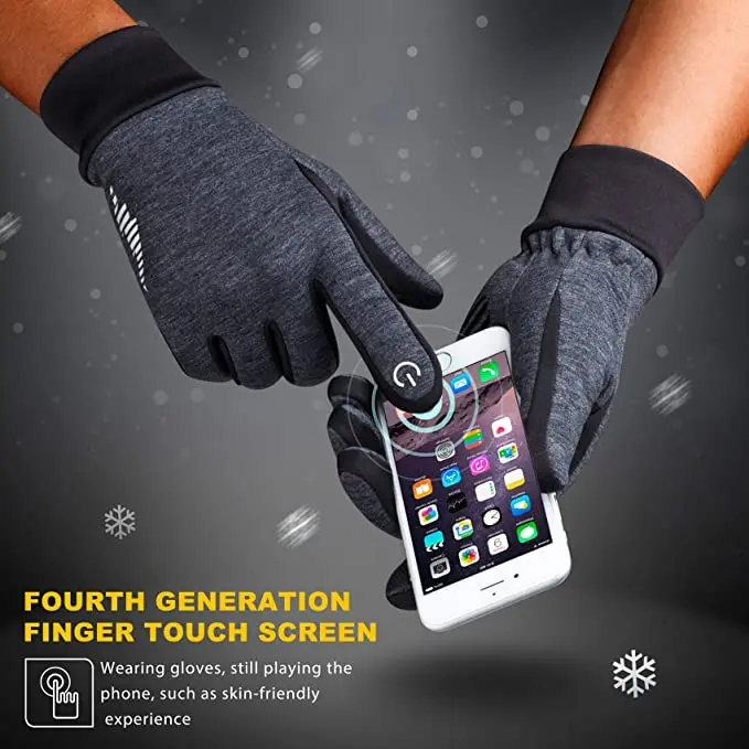 Зимние мужские и женские перчатки для занятий спортом с сенсорным