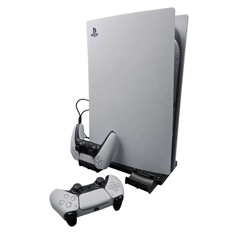 Vertical Stand for PS5 for Playstation 5 With DualSense Controller Charger Station 2 Hub Port