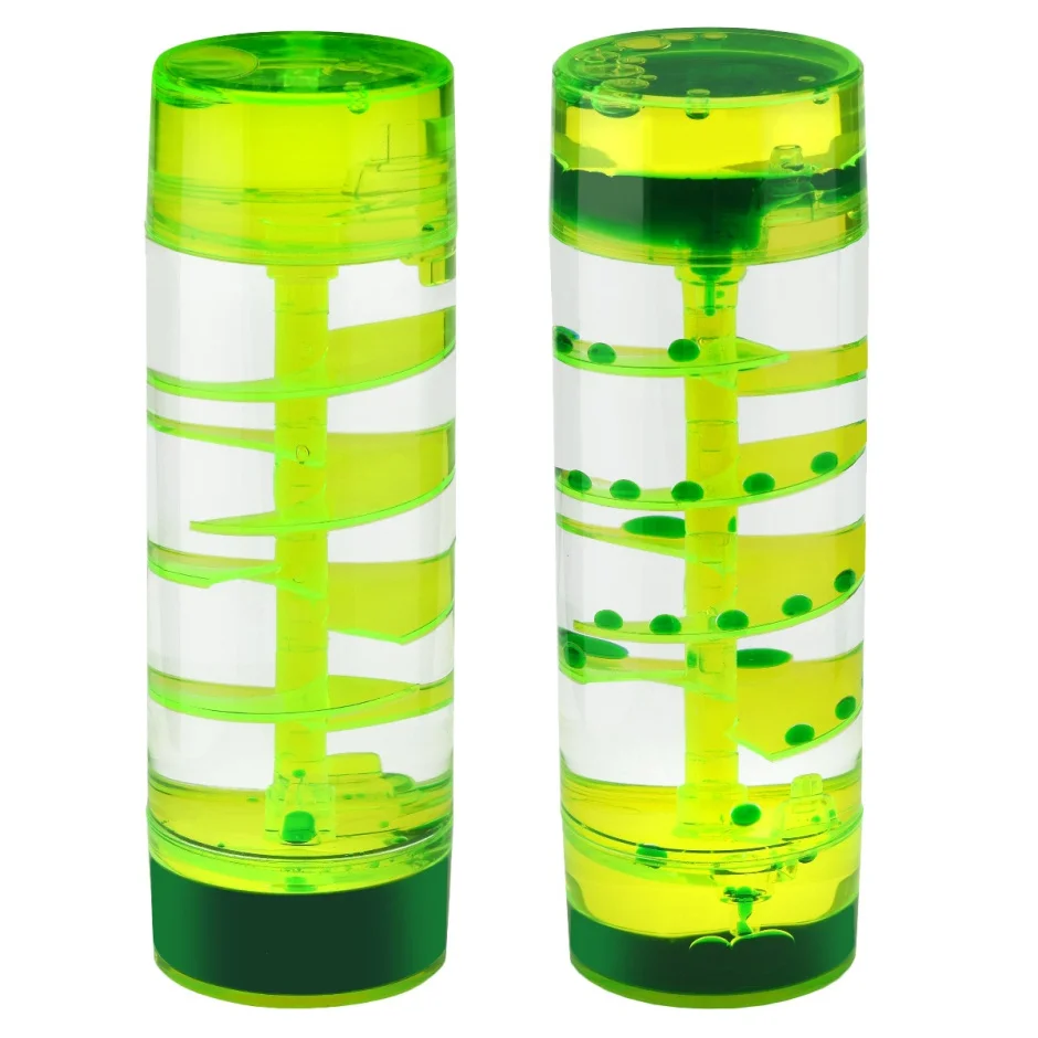 Customized Logo Kids Toys Floating Acrylic Oil Water Drops Drip Toys Purple Liquid Motion Floating Spiral Hourglass Bubble Timer