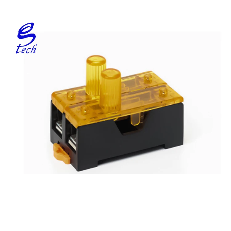 Hot selling high quality safety holder Rail type 4A fuse with indicator light fuse holder FS102- DC 24V