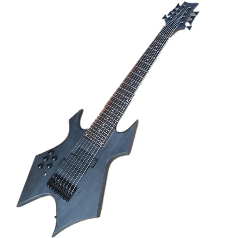 Huiyuan 8 строка матовый черный бас-гитара с вырезом-через тело, продажа музыкальный инструмент левая рука бас-гитара