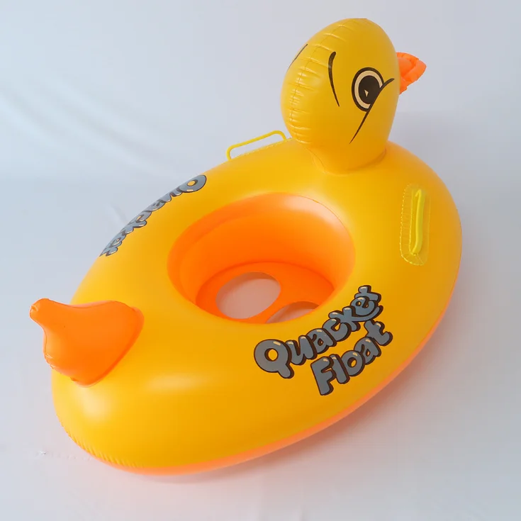Toddler Pool Floats Inflatable Kids Water Float Ring with Handle Safe Material and Soft Seat Duck Swimming Ring
