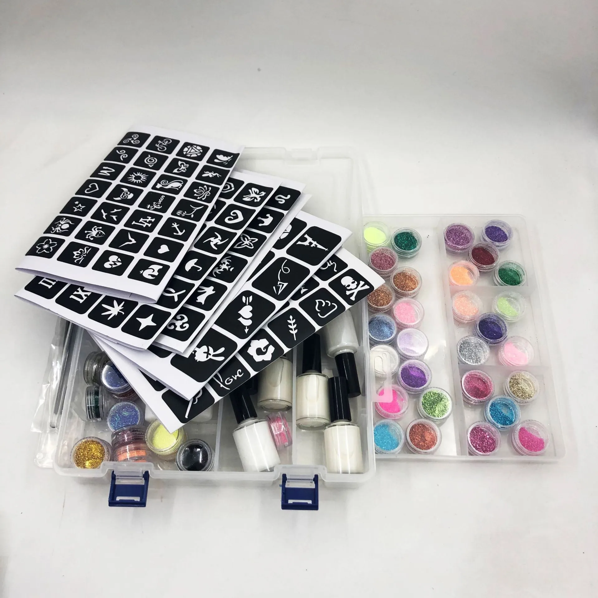 VeganGlitter Tattoo Kits for Girls Unique Professional Glitter Tattoos Kids and Adults Temporary Tattoo Set