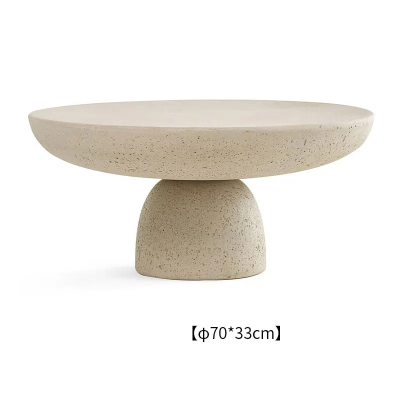 HZX Modern Style Polished Beige Travertine Coffee Table Set Hotel Living Room Floor Decoration Natural Techniques Marble Product