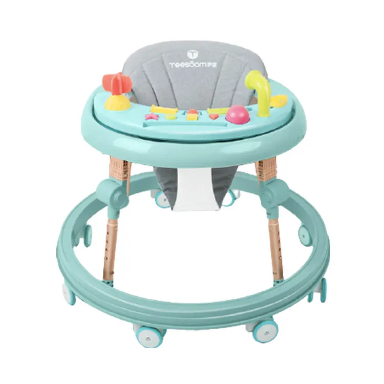 Safety active center sitting or walking rollator baby walker with wheels and seat