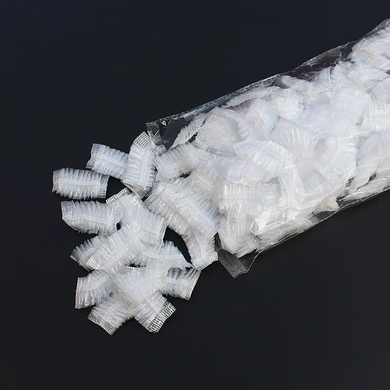 100 pcs/bag Protect Cover Bath Shower Salon Hair Disposable Earmuff Plastic Waterproof Ear Cover for Salon Showering