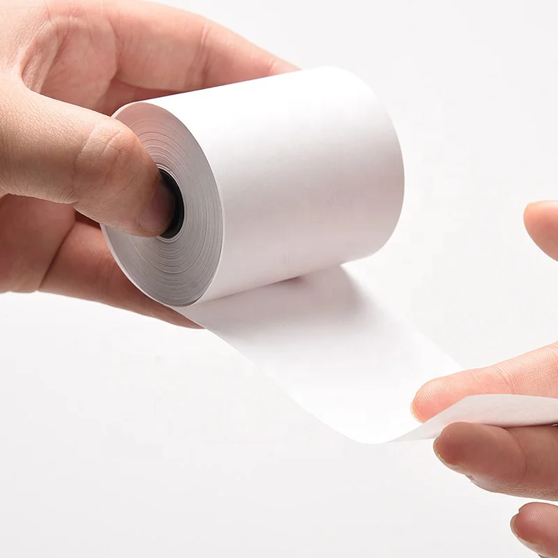 custom gsm pure white thermal paper roll 80 X 60 mm  ATM roll Direct thermal paper roll custom
