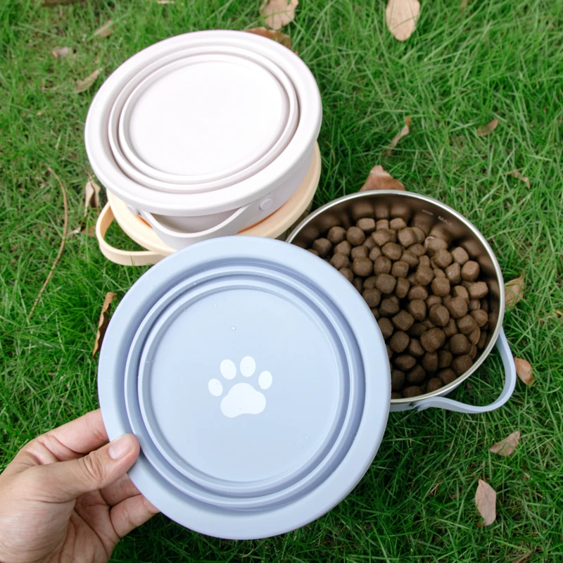 Everich New ODM 30oz Single Wall Vacuum Insulated Stainless Steel Dog Bowl High Quality Anti Slip Pet Feeder