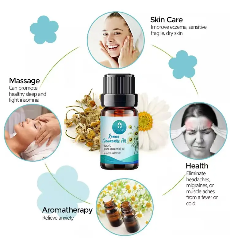 Private Label OEM Best Result Moisturizing Chamomile Vitamin C E Skin Body Oil for Women