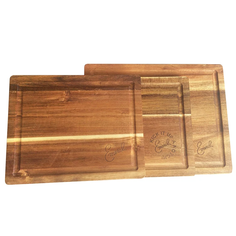 OEM ODM Food Grade Large Kitchen Thick Solid Wood Cutting Board Acacia