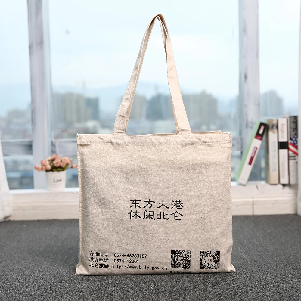 Wholesale Fashioned Canvas Shoulder Bags Custom Logo Printed for Shopping