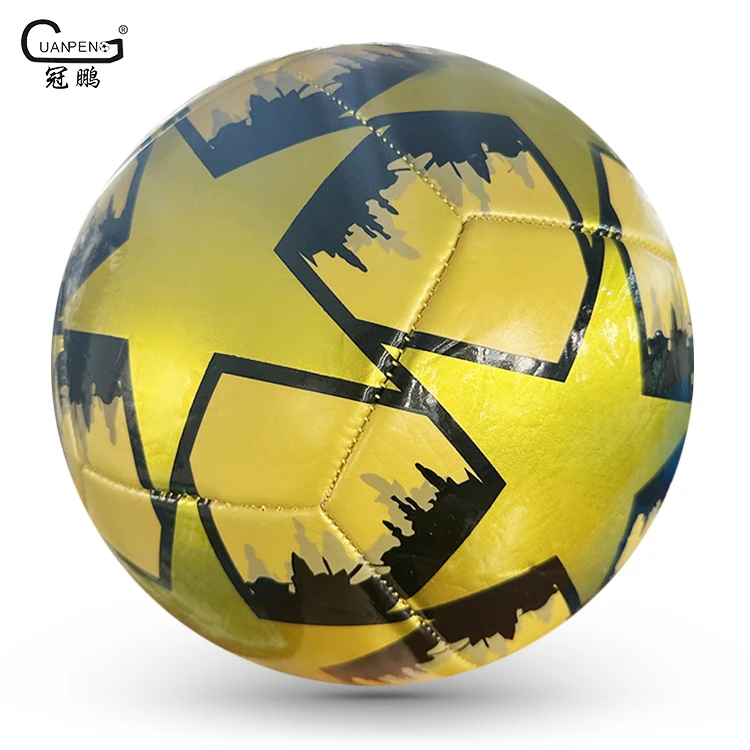 2024 High Quality Gold Soccer ball Machine Sewn Official Size 5 TPU Match Football Ball