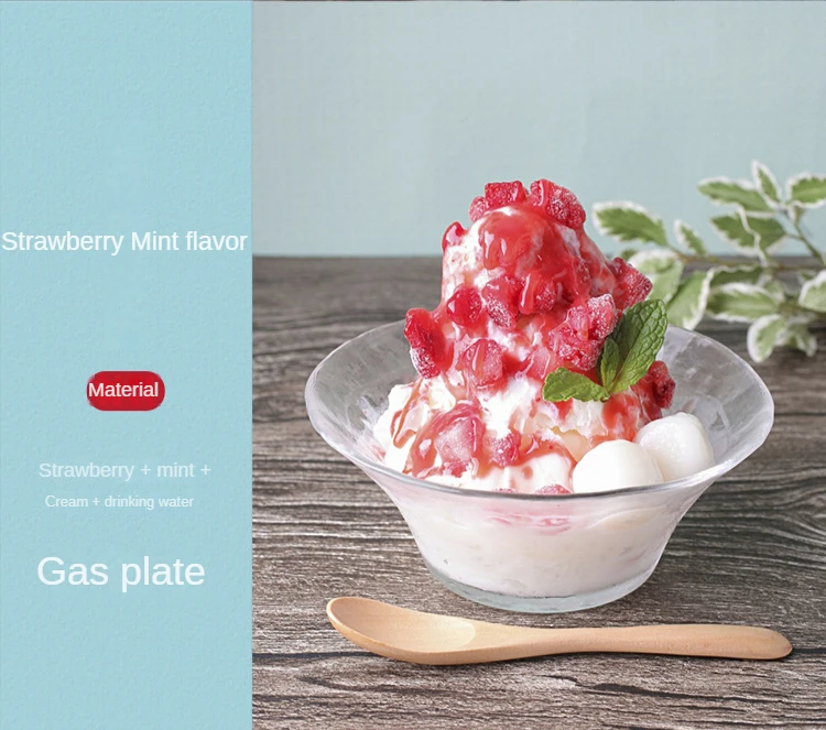 Shaved Ice Machine Manual Snow Cone Machine Portable Ice Crusher  Machine Free Ice Cube Tray Kitchen Tool