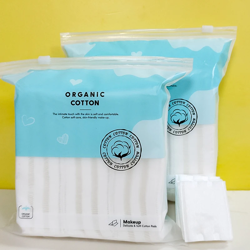Customized wholesale super soft face makeup remover pad Disposable makeup remover cotton pads
