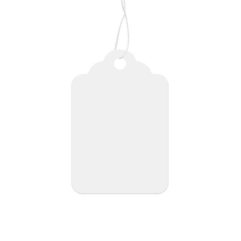 51x83mm Garment Clothing White String Paper Hang Tag for Socks