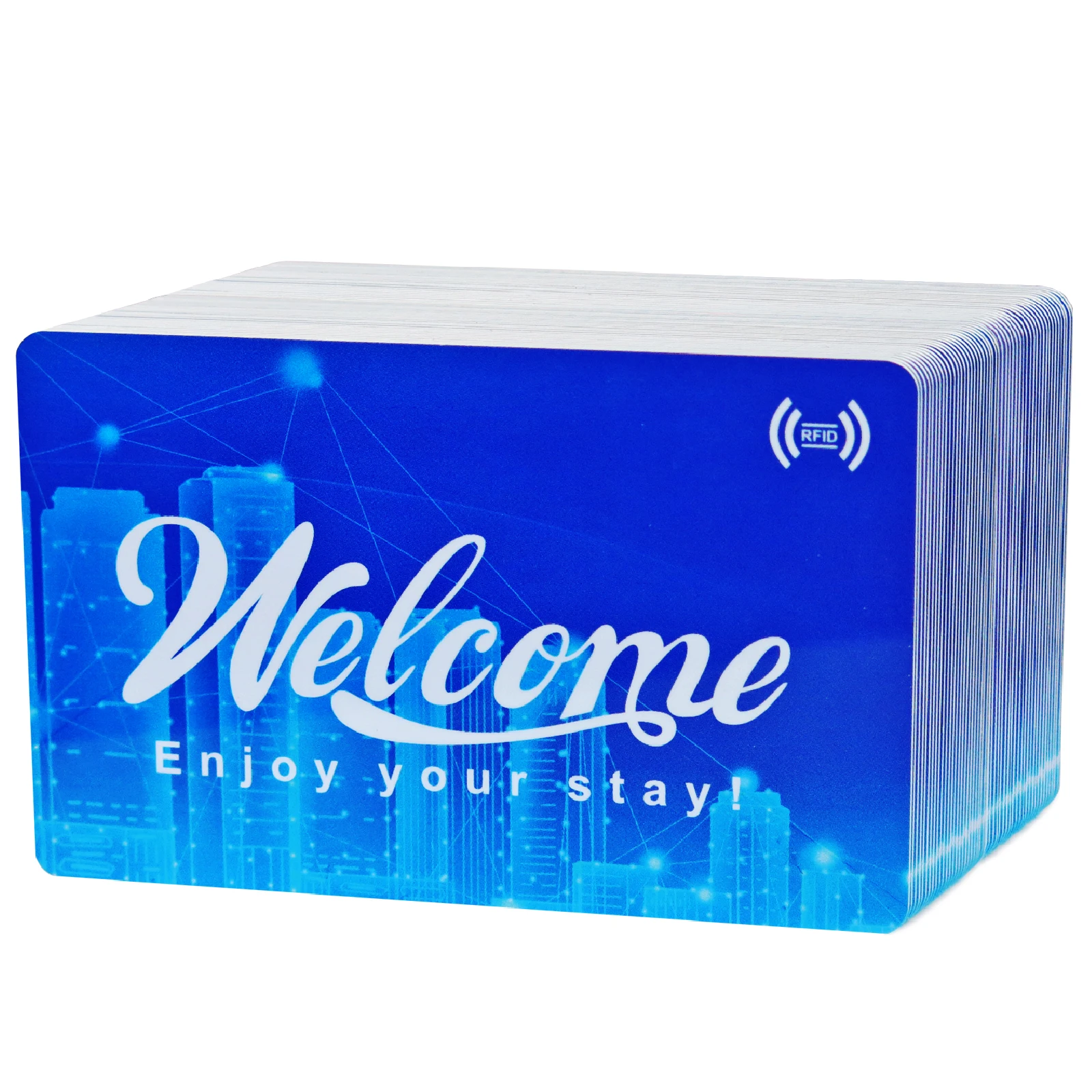 Custom Hotel Motel RFID Contactless Key Card with Envelope Sleeve Compatible with SAFLOK, KABA, ONITY, Miwa, ILCO and SECURELOX