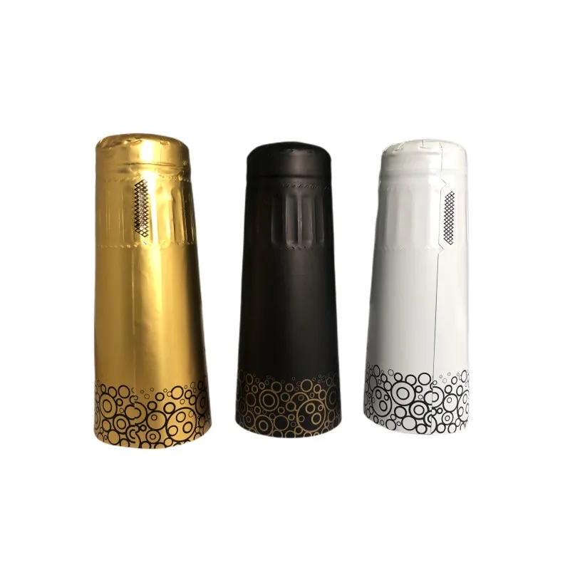 Direct Selling Heating Technology Composite Wine Bottle Screw Cap pvc heat shrink Wine Capsule