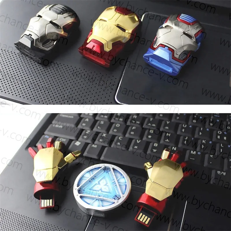 Классный деловой подарок супергерой Железный человек американский капитан USB-флеш-драйвер креативный U-диск 8 г 16 32 64 128 для офиса
