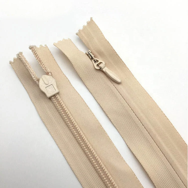 YYX transparent invisible no3 matt small smooth teeth running white premium hidden zipper