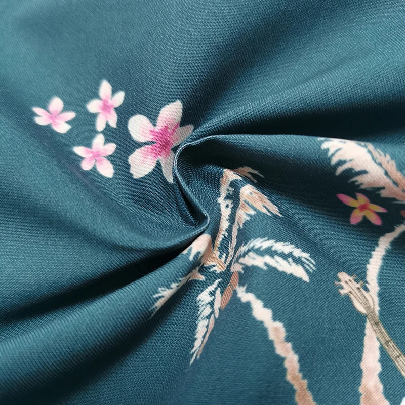 Waterproof Recycled 100% Polyester Swim Fabric Peach Skin Microfiber Printed Fabric For Man Swimwear Beach Shorts Trunks