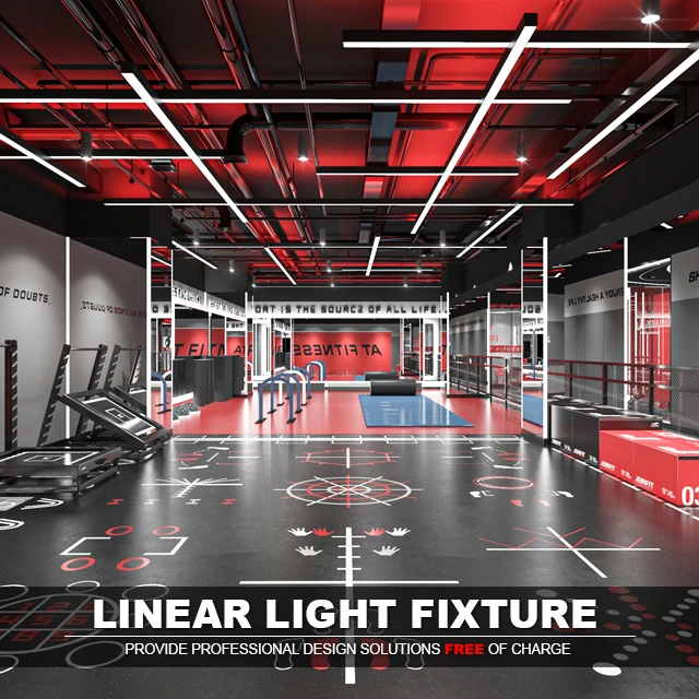 office linear led chandeliers pendant lamp 30w 1200mm 4ft linear led light housing suspended light surface mounted led linear