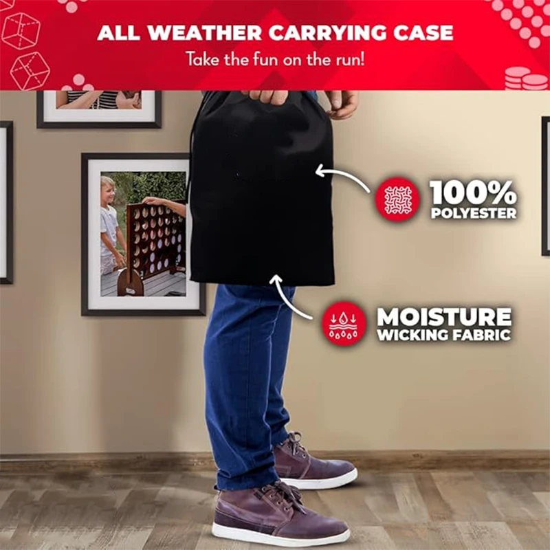 Giant Right Center Left Wood Yard Dice Game Indoor Outdoor Waterproof Jumbo Wooden Lawn Game Big Backyard Dice Game for Family