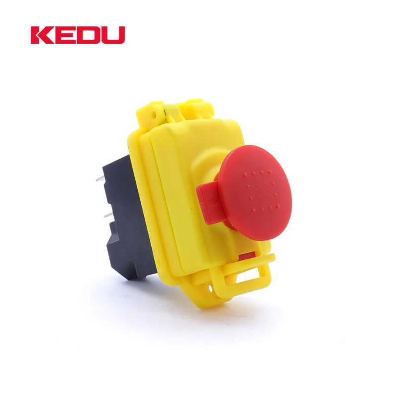 KEDU KJD17B-16 250VAC 18A 4 Pin Emergency Stop Push Button Switch ON Off Pushbutton Switches