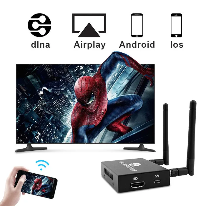 Автомобиль Wi Fi дисплей Airplay Dongle Miracast Аудио Видео Интерфейс Зеркало Ссылка Коробка