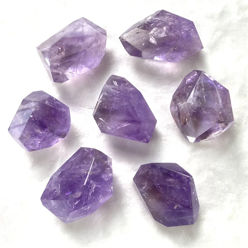 Purple Crystal Healing Stone Natural Amethyst Crystal Freeform For Decoration