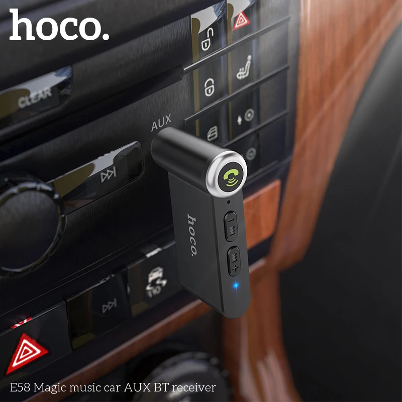 HOCO E58 AUX BT receiver in Car music with 3.5mm input interface suitable for car speaker earphone Bluetooth conversion