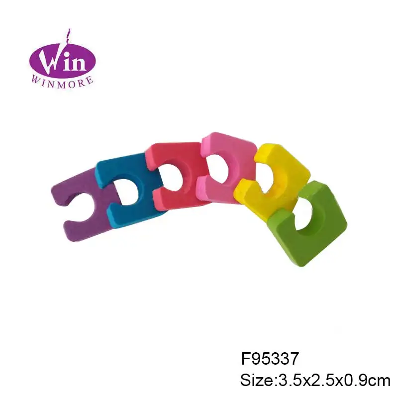 Bright colored mini single toe separator eva foam pedicure tools nail art tools