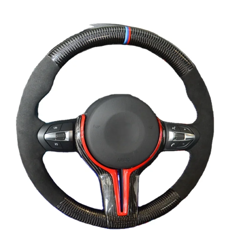 Спортивное рулевое колесо серии M из углеродного волокна для BMW M3 M4 M5 E46 E90 E70 E71 F30 F10 F35 F22 F18 F07 F01 Автомобильное рулевое колесо