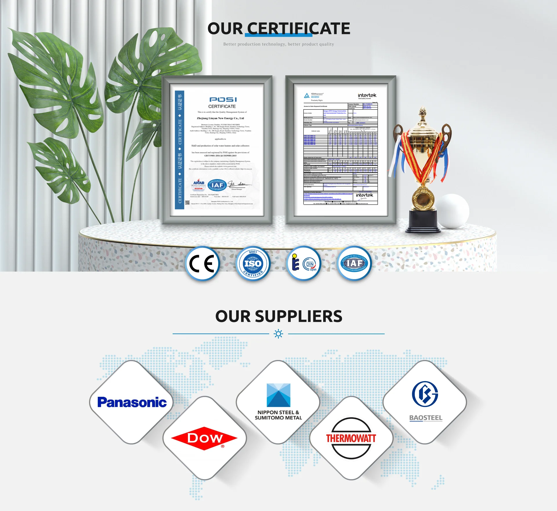 LINYAN Stainless Steel Twin Coils 50L 100L150L 200L 300L 500L 1000L High Pressure Solar Water Heater Hot Water Tank