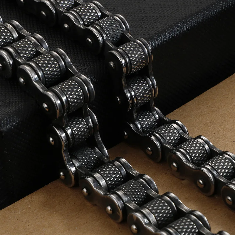 Heavy Sturdy Mens Motorcycle Chain Bike Chain Stainless Steel Bracelet