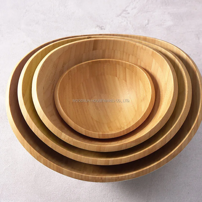 Woodsun Bamboo Mixing Salad Bowl Bamboo Vegetable Bowl