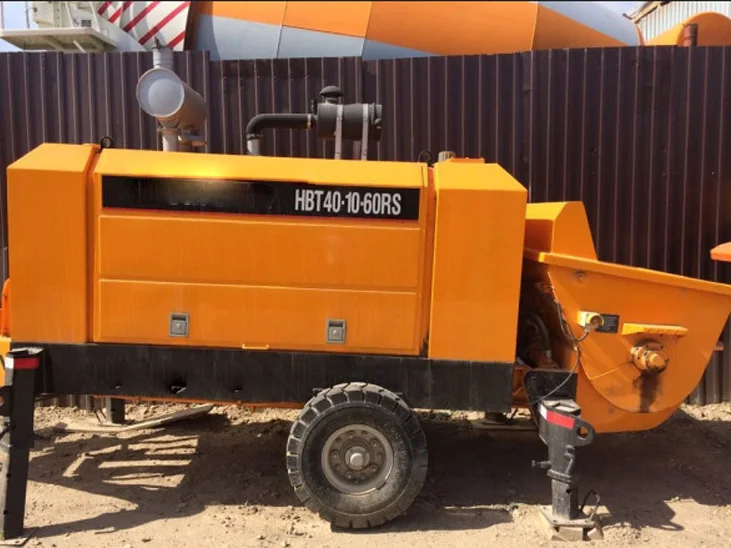 70/45 m3/h output Concrete Trailer Pump  HBT6016C-5S Trailer Diesel Concrete Line Pump