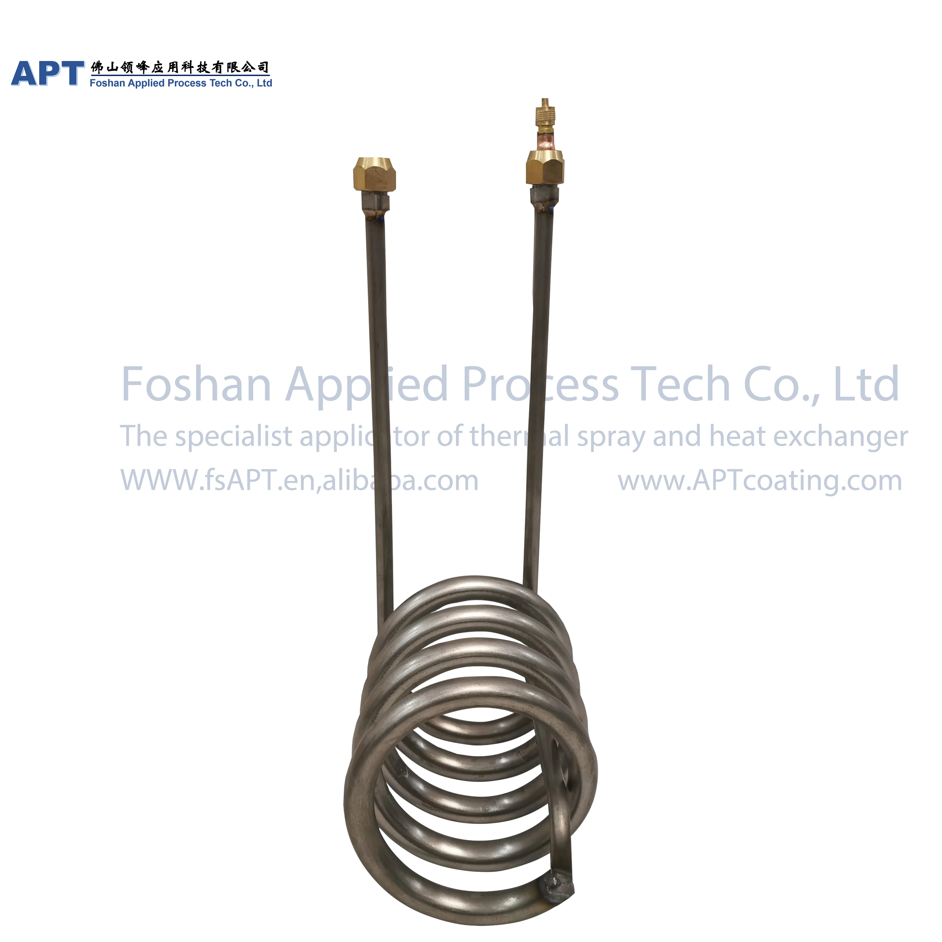 Customized aquarium fish tank water coil 2HP titanium coil evaporator ta1 Titanium heat exchanger coil