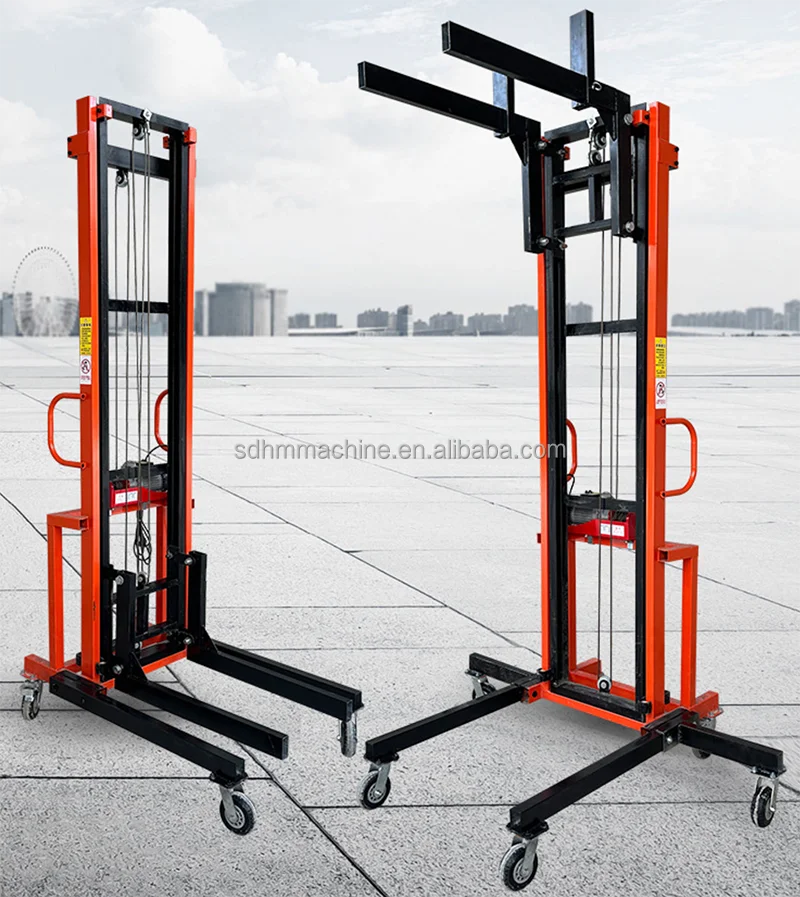 Electric forklift duct installation lift 220V brick loading machine fire pipe lifting machine