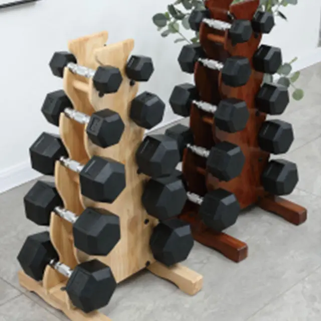 Deren Gym 5/6 Tier Hexagon Hex Dumbbells Set Commercial Rack Stand Storage ,Dumbbell Set With Rack