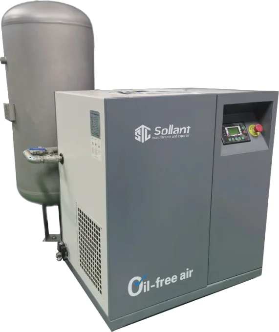 Высоконапорный двухступенчатый спиральный микро-Масляный компрессор с сенсорным экраном, система управления работой воздушного компрессора